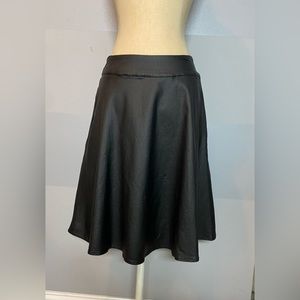 Unique Vintage Vegan Leather Circle Skirt with POCKETS!!!